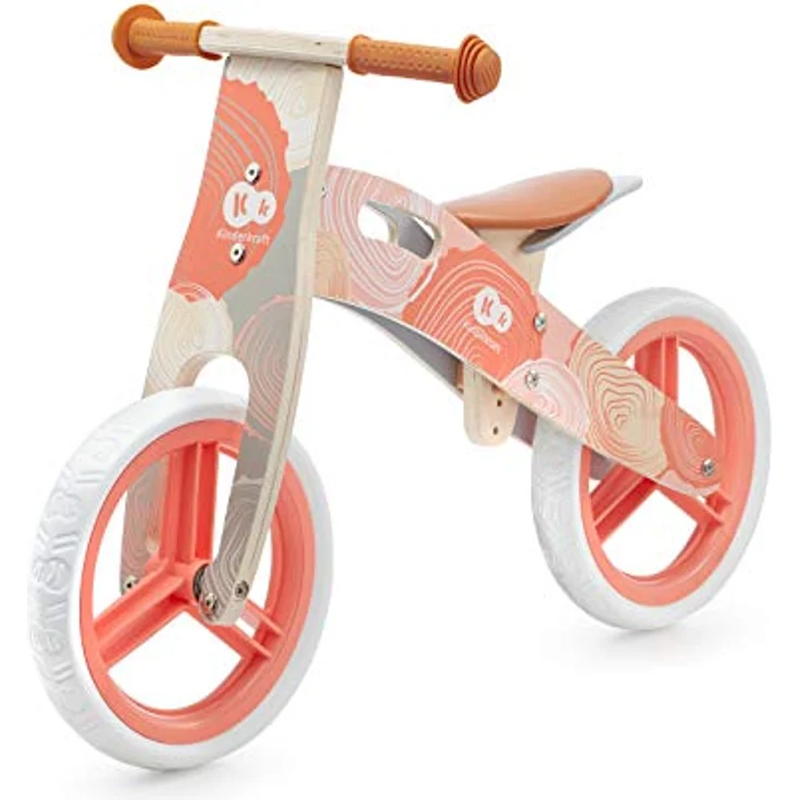 Kinderkraft Laufrad Runner, Lernlaufrad, Kinderlaufrad aus Holz, Kinderrad mit Tragegriff, 12 Zoll Räder, ab 3 Jahre, Corail – Bild 1