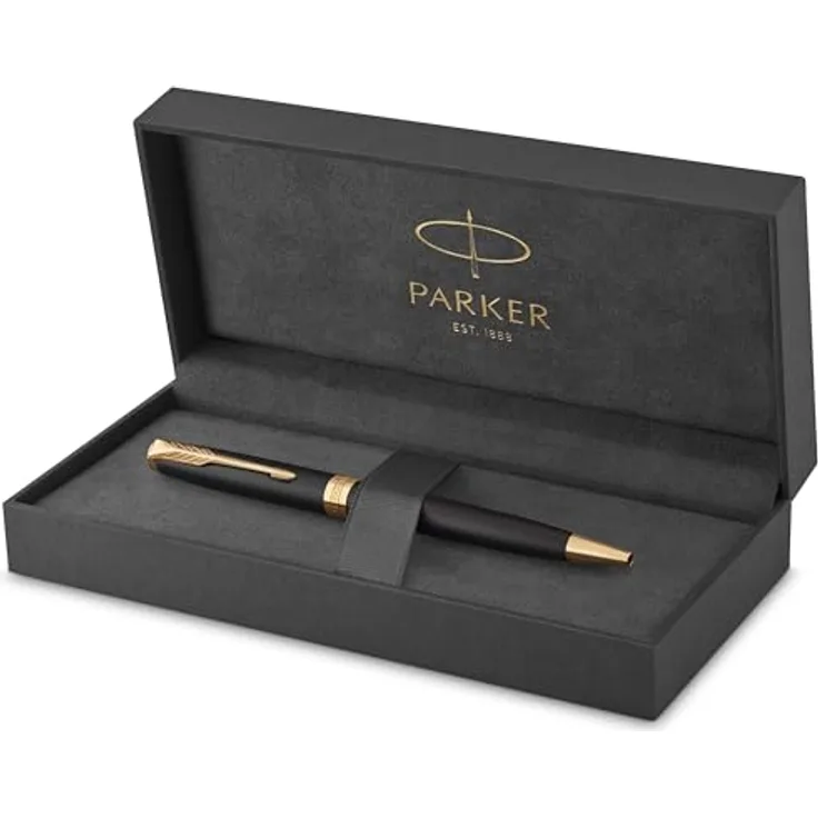 Parker Pen Sonnet, Eleganter Schreibstift in Schwarz mit zeitlosem Design und hoher Qualität