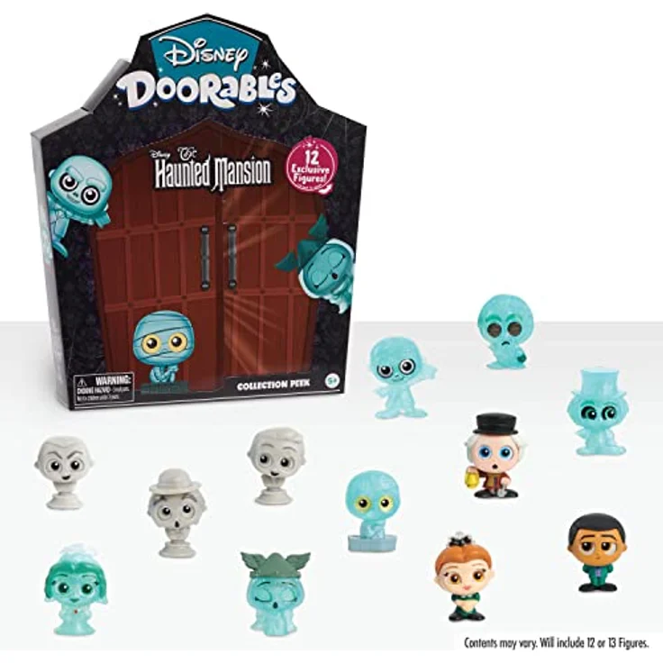 Just Play Disney Doorables The Haunted Mansion Collection Peek, 12 exklusive Minifiguren mit Glitzeraugen, Kinderspielzeug ab 5 Jahren, Amazon Exclusive – Bild 1