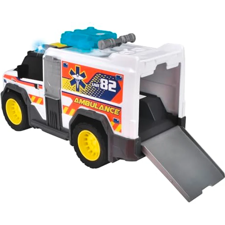 Dickie Toys - Medical Responder (30 cm) - Spielzeug-Rettungswagen mit Schussfunktion, Zubehör, Licht & Sound, inkl. Batterien – Bild 5