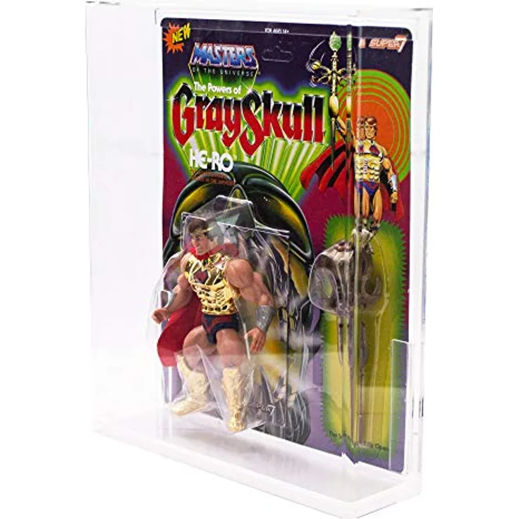 Morax 6er Set Acryl Cases Aufbewahrungsboxen für Motu Hero Spielfiguren von Super 7, transparent, 31 x 25 x 7 cm