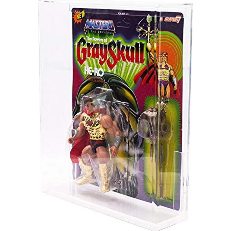 Morax 6er Set Acryl Cases Aufbewahrungsboxen für Motu Hero Spielfiguren von Super 7, transparent, 31 x 25 x 7 cm – Bild 1
