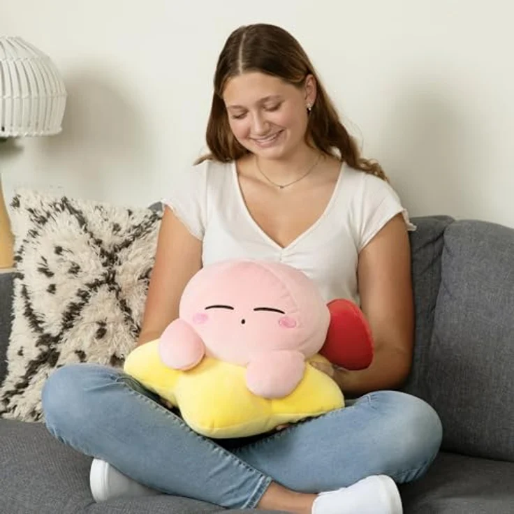 Club Mocchi Mocchi Kirby Warpstar Mega, Kuscheltier mit flexiblem Design und langlebiger Qualität, blau – Bild 3