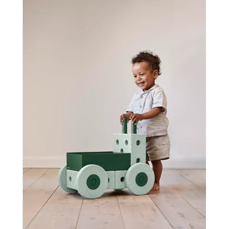 Modu 3-in-1 Lauflernwage, umbaubar zur Schubkarre oder Tritthocker, für Kinder ab 1 Jahr, 48 x 27 x 44 cm – Bild 2
