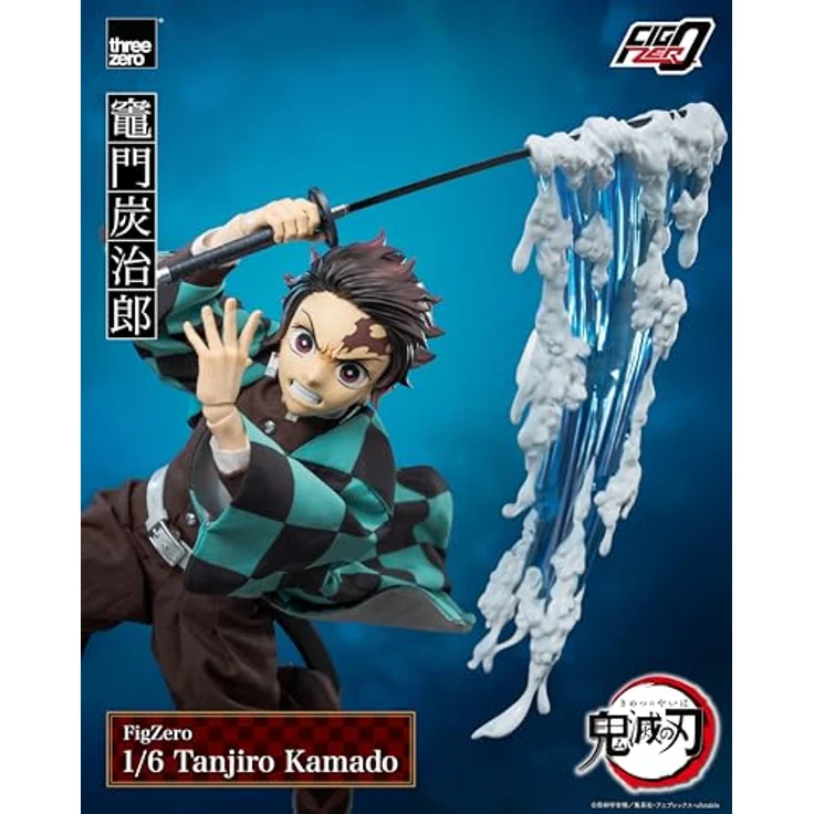 ThreeZero Demon Slayer: Kimetsu no Yaiba FigZero Actionfigur 1/6 Tanjiro Kamado, detailreiche Nachbildung aus PVC, ABS und Metall, 27 cmhöhe, inklusive Zubehör – Bild 5