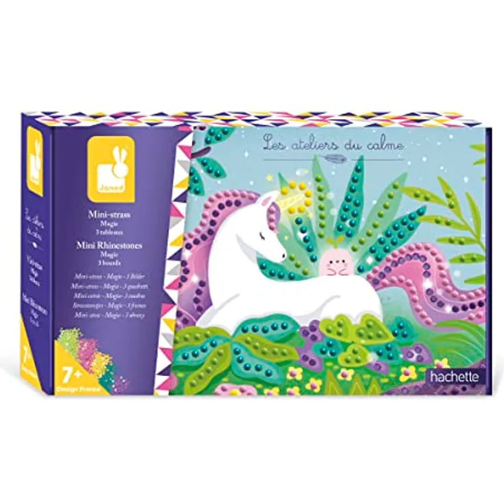 Janod - Bastelset mit Mini-Strasssteinen - Thema Magie - Les Ateliers du Calme - Kreatives Hobby Kinder - Feinmotorik und Konzentration - Ab 7 Jahre, J07877