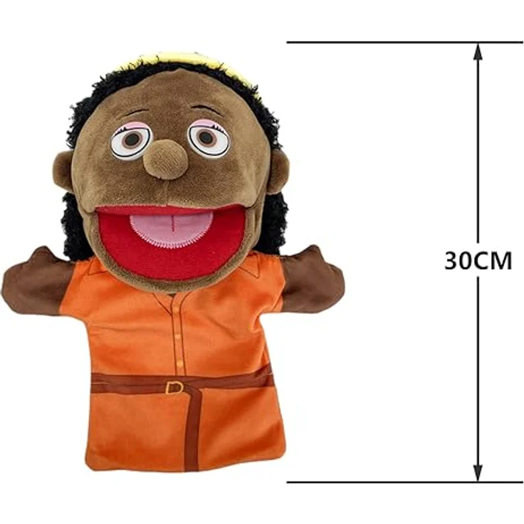 LOMTRATS Familien-Handpuppen Set, 6-teilig mit beweglichem Mund für Storytelling und Unterricht, 30 cm, aus Plush, geeignet für Kinder – Bild 2
