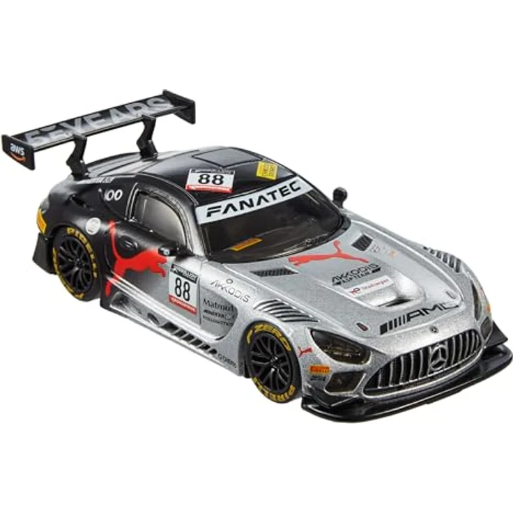 Hot Wheels Premium Mercedes-AMG GT3, 1:43 Modellfahrzeug mit Real-Riders-Reifen, Metall/Metall-Karosserie, offiziell lizenziertes Sammler-Repiklat HMD44 – Bild 5