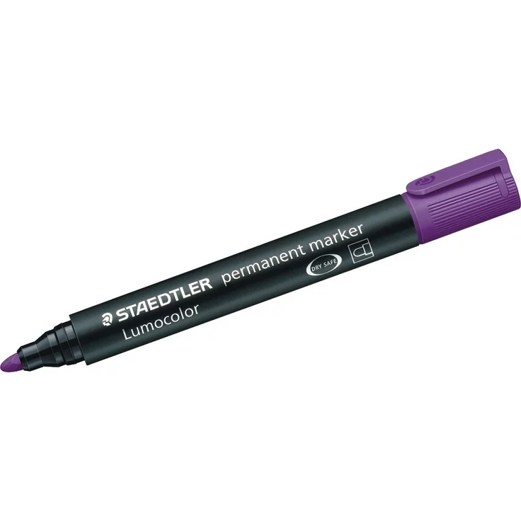 STAEDTLER Permanentmarker Lumocolor permanent 2mm violett, geruchsarm und wasserfest – Bild 1