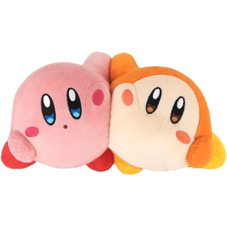 Sanei SANE78053 Kirby Plüschfigur Kirby & Waddle Dee, 11 cm, hochwertige Sammelfigur aus 100% Polyester
