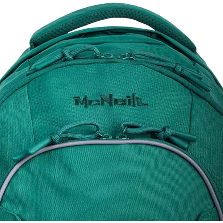 McNeill Schulrucksack MILO, hellgrün, mit gepolsterten Rückriemen, Becken- und Brustgurt, Air-Flow Rückensystem und Organizer-Fächern – Bild 5