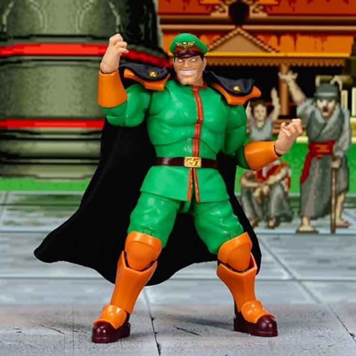 Jada Street Fighter II Bison Player 2 Deluxe, Limited Edition Next Level in Grün, Maßstab 1:12, 17 cm, austauschbares Zubehör – Bild 3