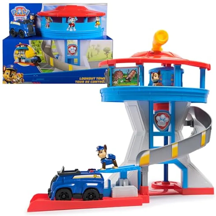 Amigo Paw Patrol Lookout Tower Playset, Kompaktes Spielzeug für kreatives Spielen, bunte Farbgestaltung