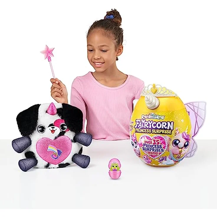 RainBocorns Fairycorn Princess 6 Series 9281, Teddybär mit Zubehör, rosa, für Kinder ab 3 Jahren – Bild 2