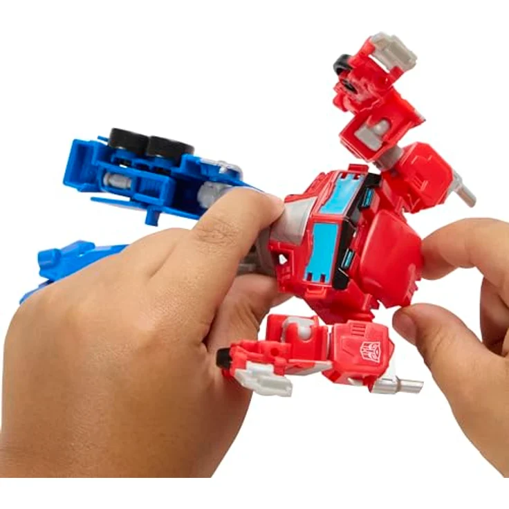 Transformers Transformers Prime Changers Optimus Prime Action-Figur, 12,5 cm große Roboter-Figur, wandelbar in Truck-Modus, 13 Schritte, mit Blaster und Energon Battle-Effekt – Bild 5