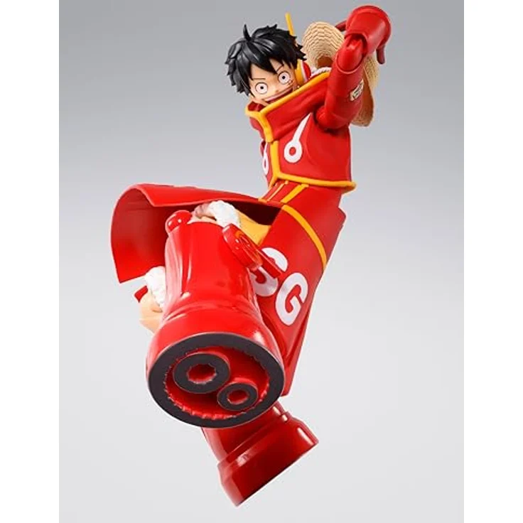 Tamashii Nation One Piece - Monkey D. Luffy S.H.Figuart, 15 cm Sammelfigur mit 2 Gesichtsausdrücken und 2 Paar austauschbaren Händen, Future Island Egghead - Version – Bild 8