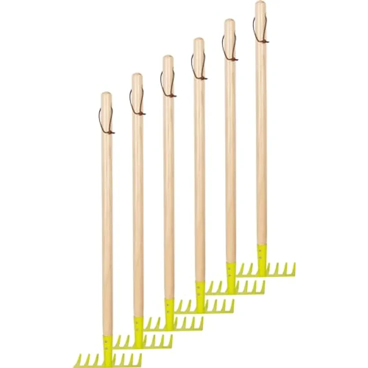Small Foot Harken, 6er-Set, grün aus Holz und Metall, kindgerechtes Gartenwerkzeug für Kinder ab 3 Jahren – Bild 1