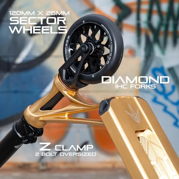 Blunt Prodigy X Complete Scooter, Gold mit hochwertigen Profi-Level-Teilen – Bild 3