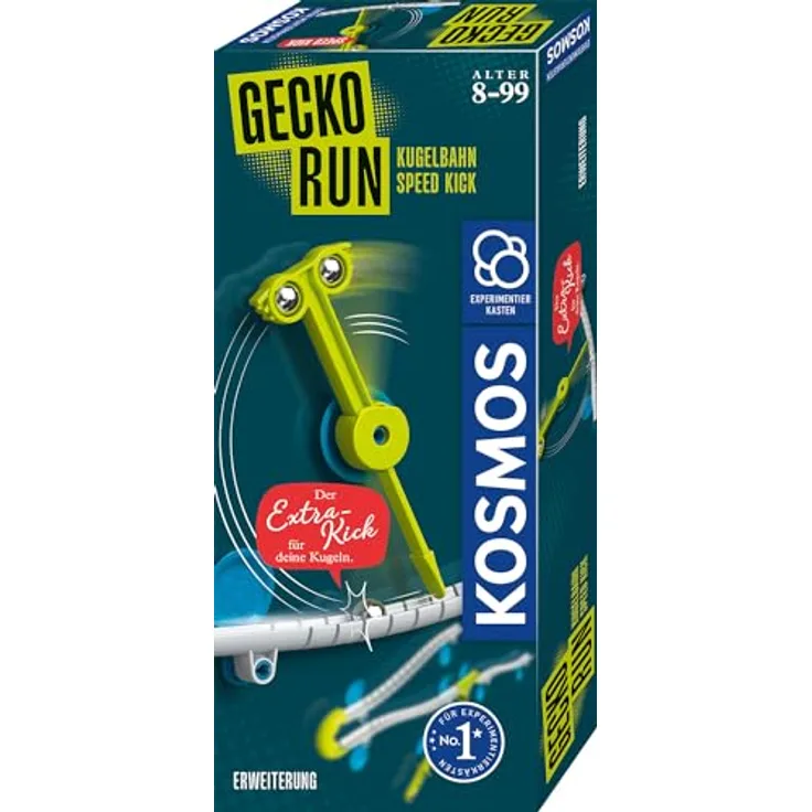 Kosmos 621308 Gecko Run - Speed Kick-Erweiterung, Zubehör für vertikale Kugelbahnen, für Kinder ab 8 Jahre