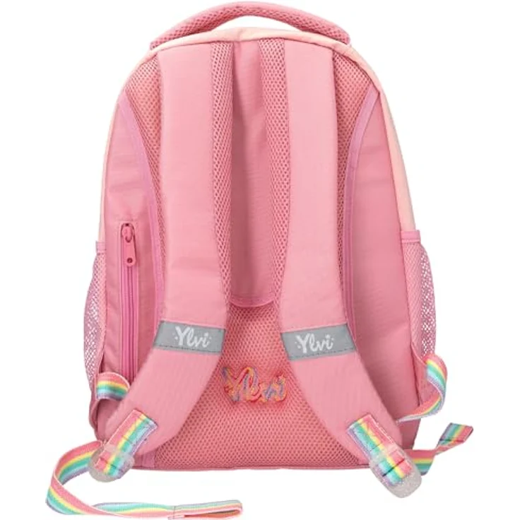Depesche 14038 Ylvi Sugar Pop, Schulrucksack in Rosa mit Einhorn Motiv, glitzernden Details und verstellbaren Trägern – Bild 4