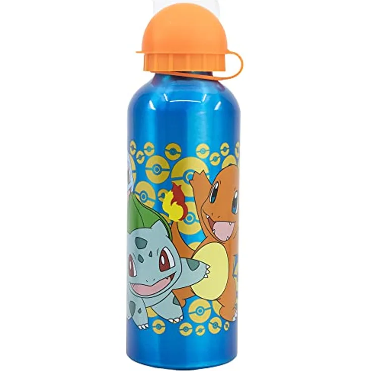Stor 530ML Aluminiumflasche für Kinder, Pokémon Distorsion, BPA-frei, wiederverwendbar, offiziell lizenziert