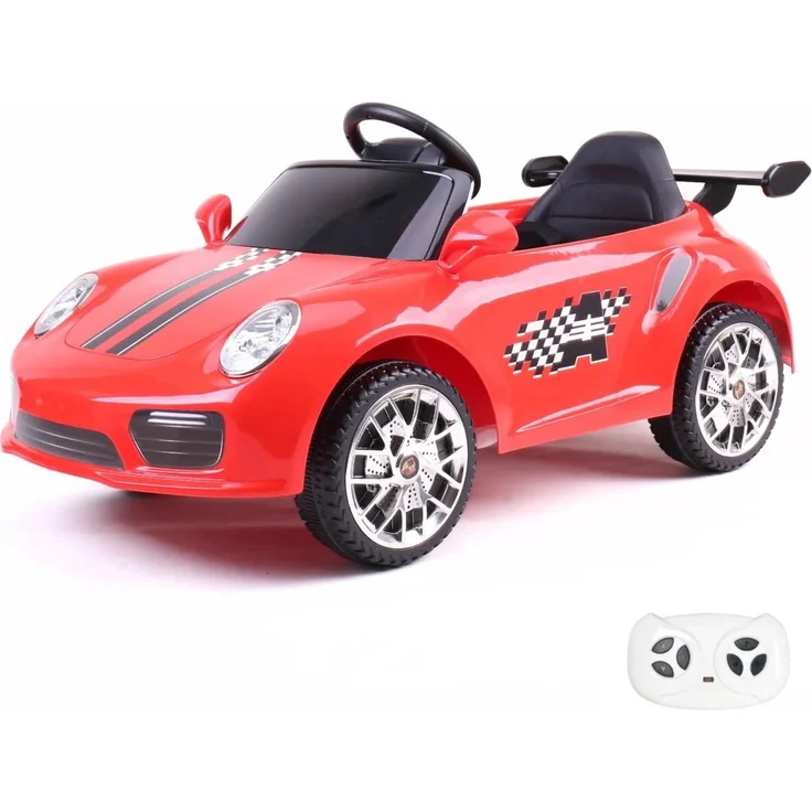 Kijana Kinder Elektroauto 12V - Porsche 911-Stil - 1 bis 5 Jahre - mit Fernbedienung - Rot