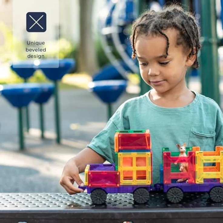 Connetix Rainbow Transport Pack Magnetspielbausteine, 50 Teile, pädagogisches Lernspiel, ab 3 Jahren – Bild 4