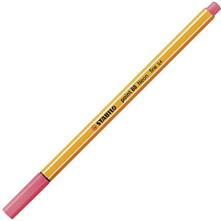 STABILO Fineliner point 88 Neonfarbe, 5er Set in verschiedenen Neonfarben, umweltfreundlich und langlebig – Bild 1