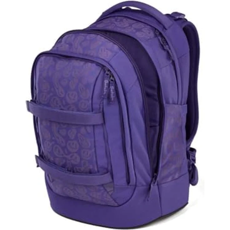 Satch pack Schulrucksack Set 2tlg. inkl. Schlamperbox mit 3D Soft-Mesh Rückensystem, 30 Liter Volumen, Bright Faces – Bild 5