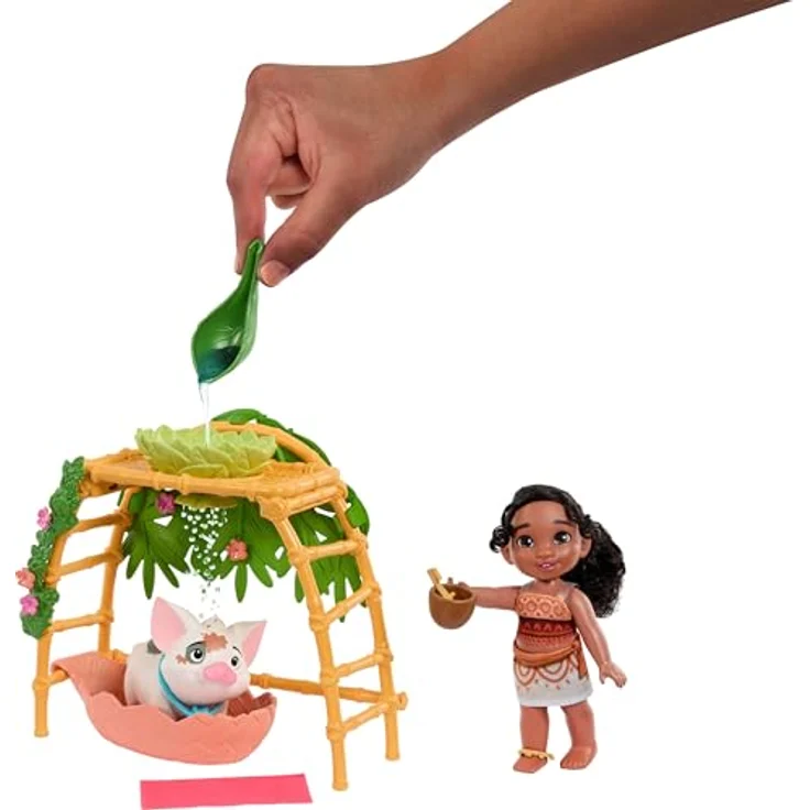 Mattel Disney Moana 2 Simea & Pua Badespielzeug Spielset mit Puppe, Sammelfiguren für Badespaß – Bild 5