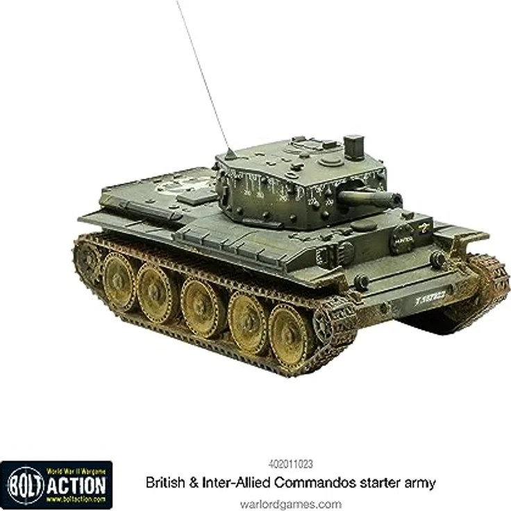 Warlord Games Britische und Interalliierte Kommandos Starter Armee, Set mit 36 Hartplastik-Kommandosoldaten und Centaur IV-Nahunterstützungs-Panzer, inkl. Metallminiaturen und taktischen Teams – Bild 4