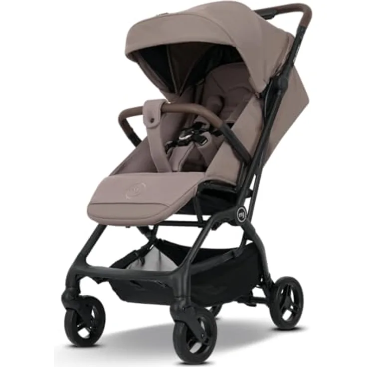my junior® Buggy PICO² | Einhand AutoFold-Klappmechanismus | Ergonomische Liegeposition | UV50+ Sonnenverdeck | Handgepäckmaß | 2 Belüftungsfenster - Hazel Black