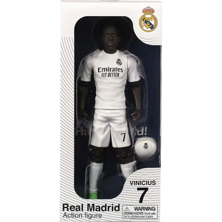 Banbo Toys Real Madrid Vinicius Action Figur, 20 cm, detailgetreu gestaltet, ideal für Sammler und Rollenspiele