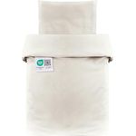 MAKIAN Baby Bettwäsche Set, 2-teilige Kinderbettwäsche aus 100% Baumwolle, 80x80 cm / 35x40 cm, Beige, passend für Babybett, Stubenwagen und Kinderwagen