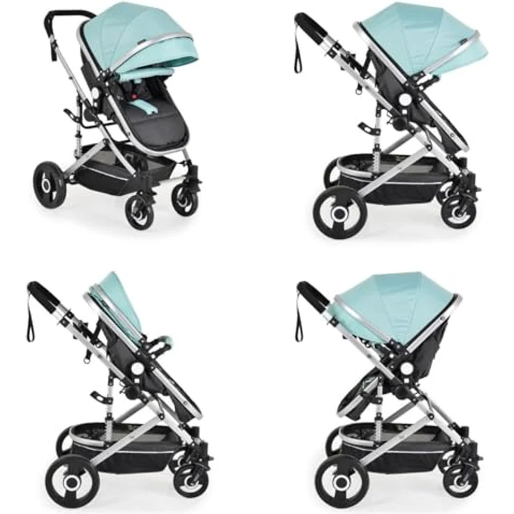 Moni Ciara Kinderwagen, umkehrbarer Sitz, faltbar, mit Wickeltasche, ab Geburt bis 15 kg – Bild 4