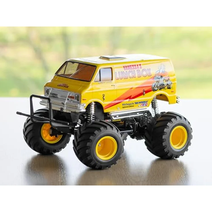 TAMIYA 1:12 RC Lunch Box Wiederauflage, Wheelie-Monster Cooler, US-Vanoptik, Vintage Modell, blau – Bild 6
