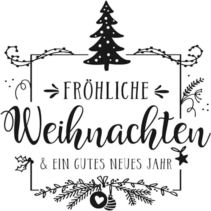 Rayher Stempel Holz "Fröhliche Weihnachten", 7 x 7 cm, Textstempel Holz, Holzstempel, Weihnachtsstempel, Butterer Stempel, 29242000 – Bild 4