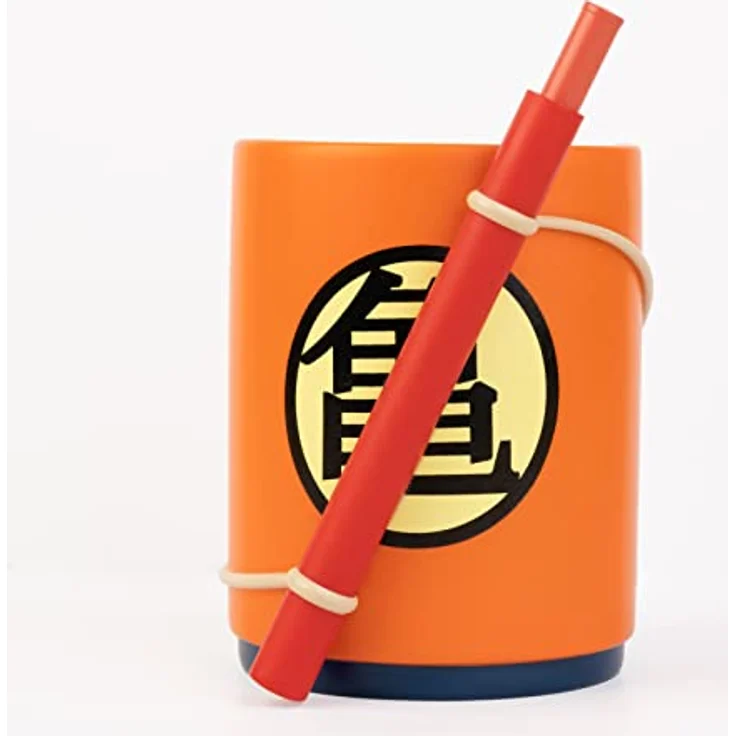 Grupo Erik Stiftehalter Dragonball Z Goku, Schreibtisch Organizer mit oranger Kugelschreiber, 7,9 x 8 x 11 cm, offizielles Dragon Ball Merchandise – Bild 3