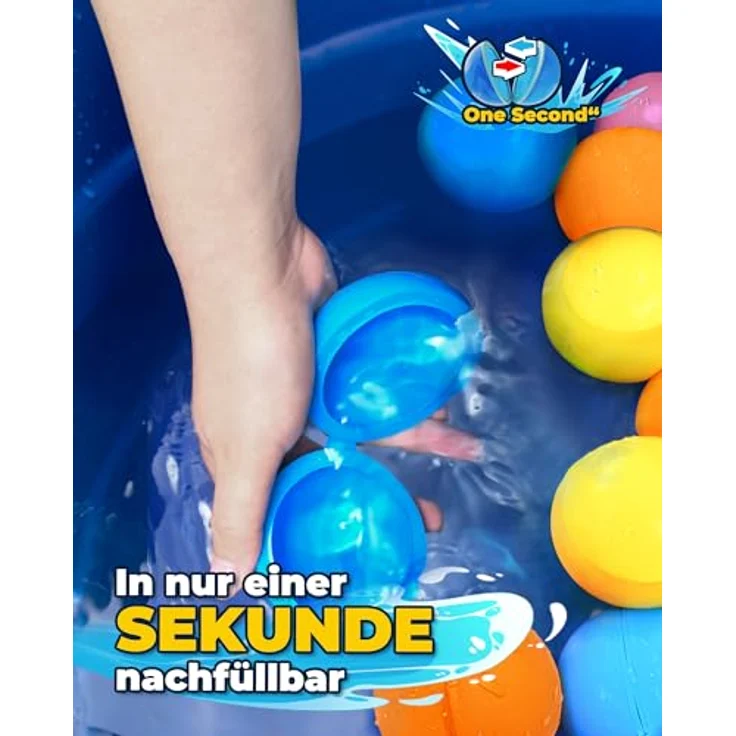 SOPPYCID Wiederverwendbare Wasserbomben, Schnell Befüllbare Wasserbälle für Garten, Pool, Strand – 20 Stück, Sommer Outdoor Spielzeug für Kinder und Erwachsene – Bild 4