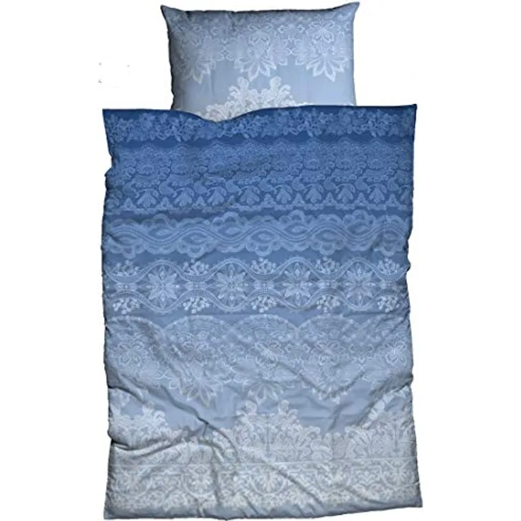 Casatex Bettwäsche Demir Filigrane Ornamente mit Spitzen-Essenzen im Farbverlauf Bettwäsche-Set absolut hip (blau, 135 cm x 200 cm)