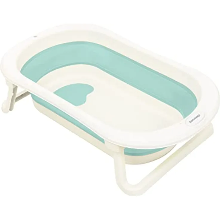Kikkaboo Babybadewanne Fiji faltbar rutschfest Wasserablauf leicht zu reinigen, grün