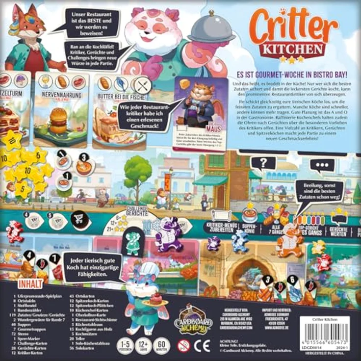 Cardboard Alchemy Critter Kitchen, Kennerspiel für 1-5 Spieler, ab 12 Jahren, Spielzeit 60 Minuten, Deutsch – Bild 4