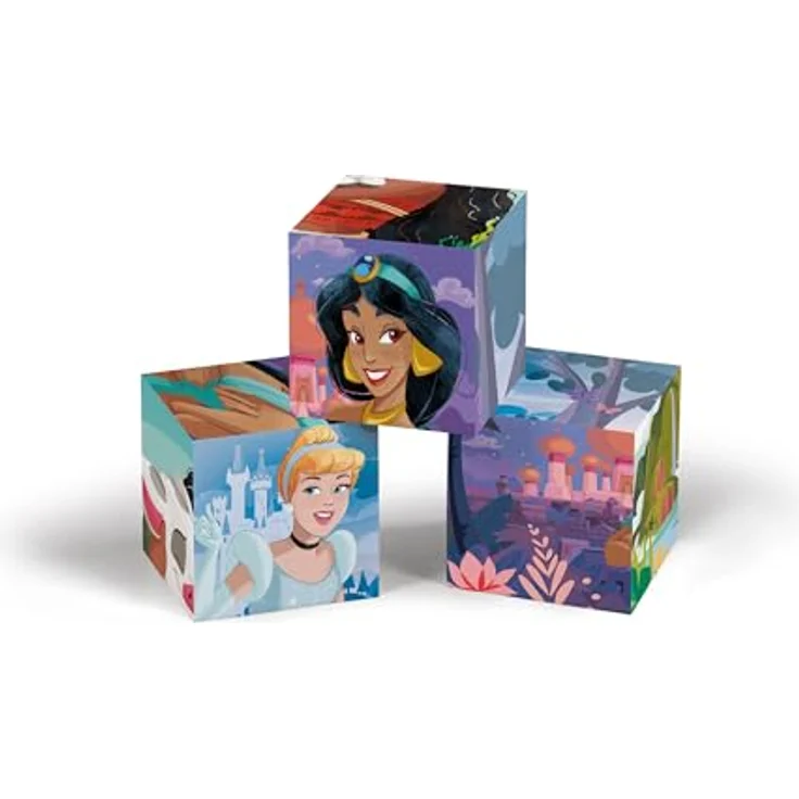 Clementoni Disney Princess 12 Würfel Puzzle Kinder - Sensorik- & Motorikspielzeug für Kinder ab 3 Jahren, Umweltfreundliches Geschicklichkeitsspiel - Disney Puzzle 41197 – Bild 4