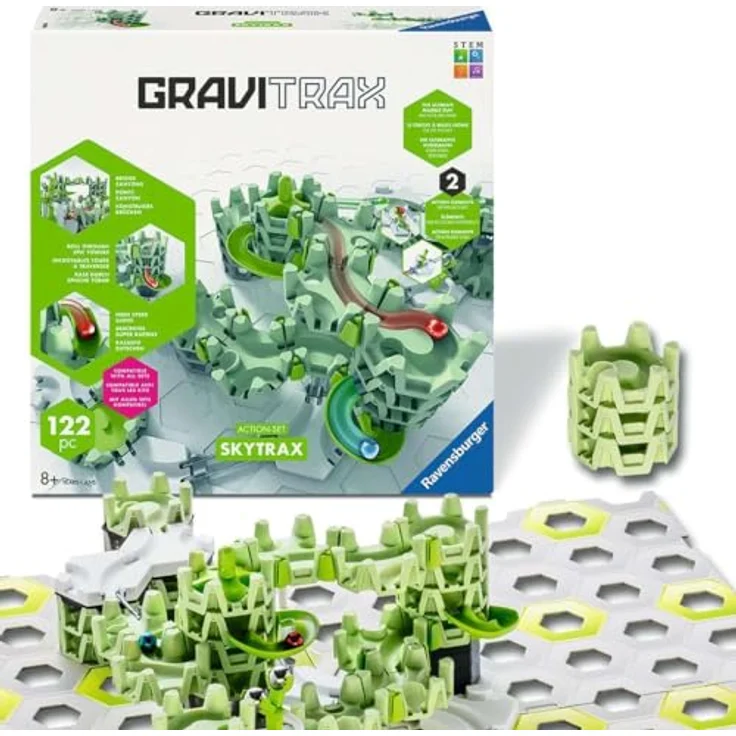 Ravensburger GraviTrax - Action-Set M Skytrax, interaktives Kugelbahnsystem mit über 120 Elementen und Scoop-Action-Element – Bild 5