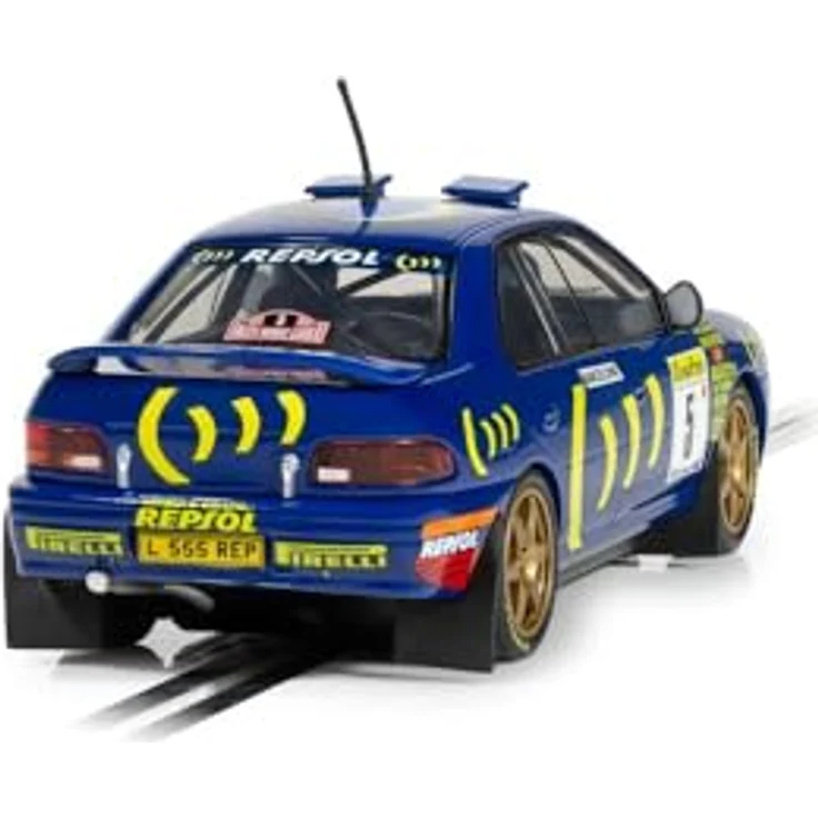 Scalextric C4555 1:32 Subaru Impreza WRC C. Sainz 1995 HD Slotcar - Rennbahnauto, Fahrerfigur inklusive – Bild 4