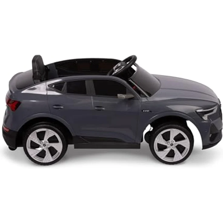 CARETERO Kinder Elektroauto E-Tron Sportback, lizenziertes Aufsitzfahrzeug mit Fernbedienung, Grau, 7Ah Akku, LED-Lichtleiste, geeignet für Kinder ab 3 Jahren – Bild 4