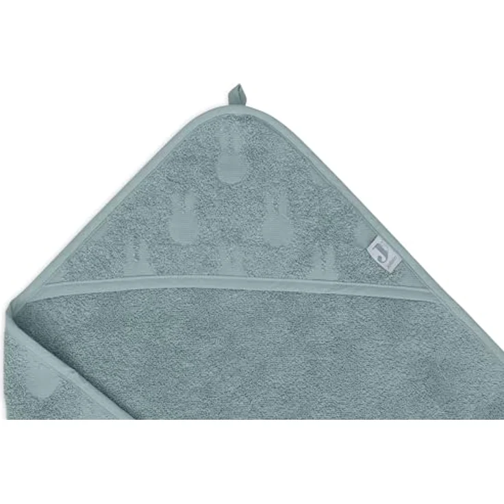 Jollein Kapuzenhandtuch Baby - Frottee, Miffy Jacquard Sea Green - 100% Baumwolle - 75x75cm - OEKO-TEX-Zertifziert - Babyhandtuch mit Kapuze – Bild 4
