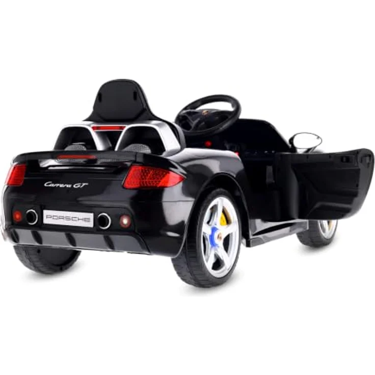 Sun Baby Porsche Carrera GT, Elektro Kinderfahrzeug mit 12V Akku, MP3, Fernbedienung und Sicherheitsgurten, schwarz – Bild 3