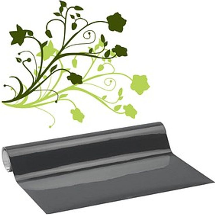 plottiX Vinylfolie permanent grau 31,5 cm x 1,0 m, Hochglänzende, selbstklebende Folie für Innen- und Außenbereich – Bild 1