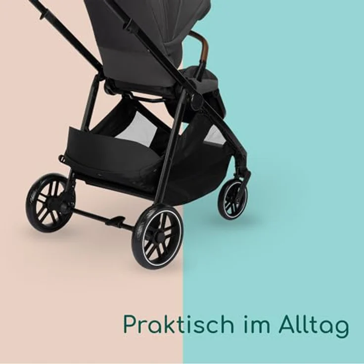 Bebeconfort Luvia Trio, Kombikinderwagen 3 in 1 mit Babyschale und Aufsatz, Smartes Faltsystem, Verstellbarer Schieber, für Kinder 0–4 Jahre, Mineral Graphite – Bild 6